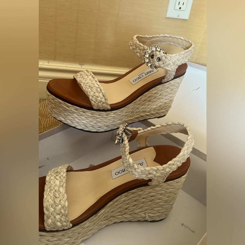 Jimmy choo wedge   Worn only once  excellent condition
